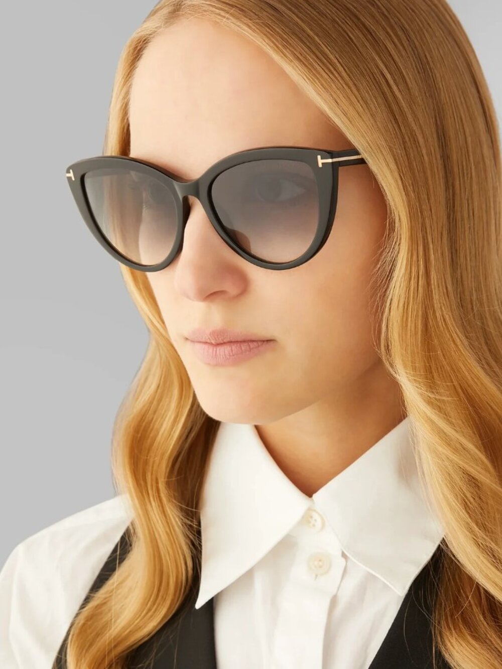 NEW TOM FORD CAT EYE SUNGLASSES ISABELLA-02 FT0915/S 01B TF915 BLACK TOM FORD